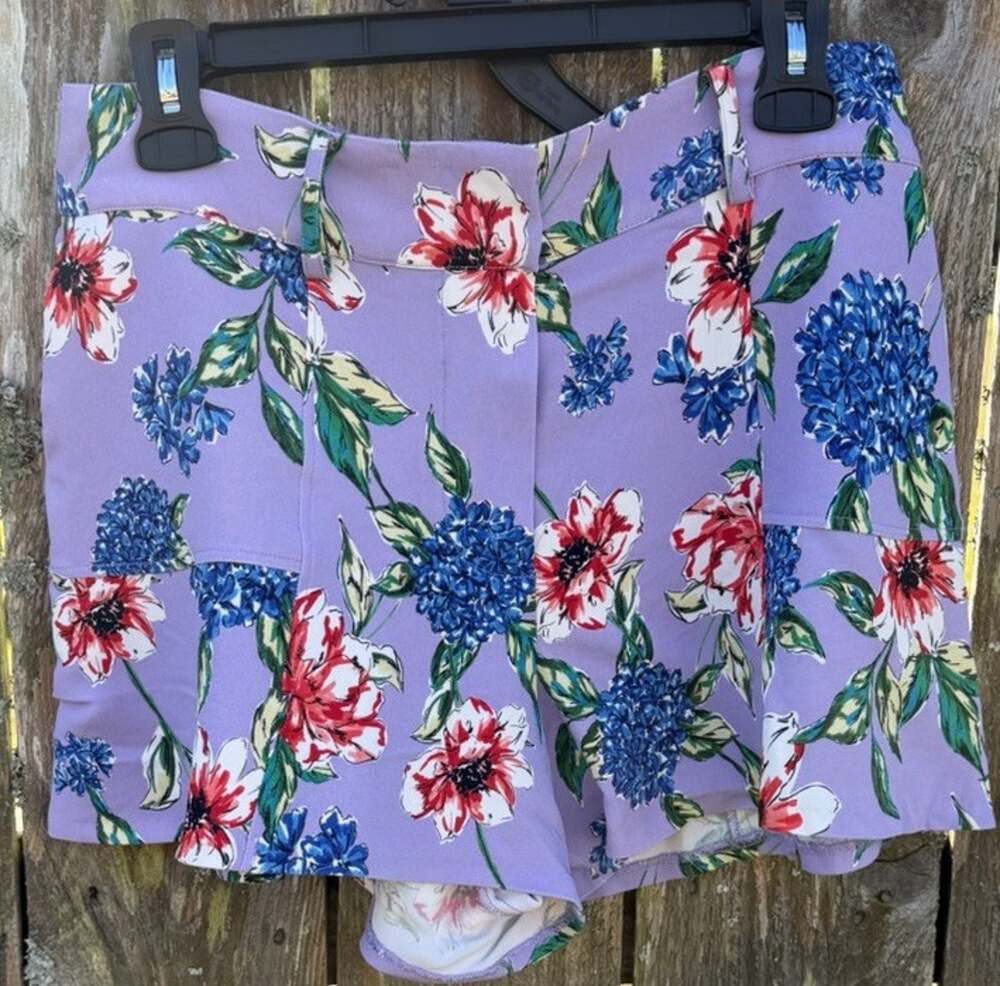 Parker Lilac Floral Waist Shorts Size 8 Cottagecore Boho NWT Lais Fleur